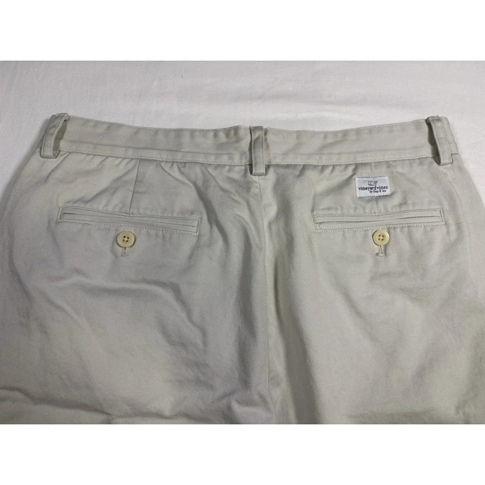 Vineyard Vines Men's Shorts Size 34 Casual Club Short Beige Khaki Cotton Twill